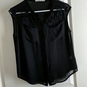 Sheer sleeveless top